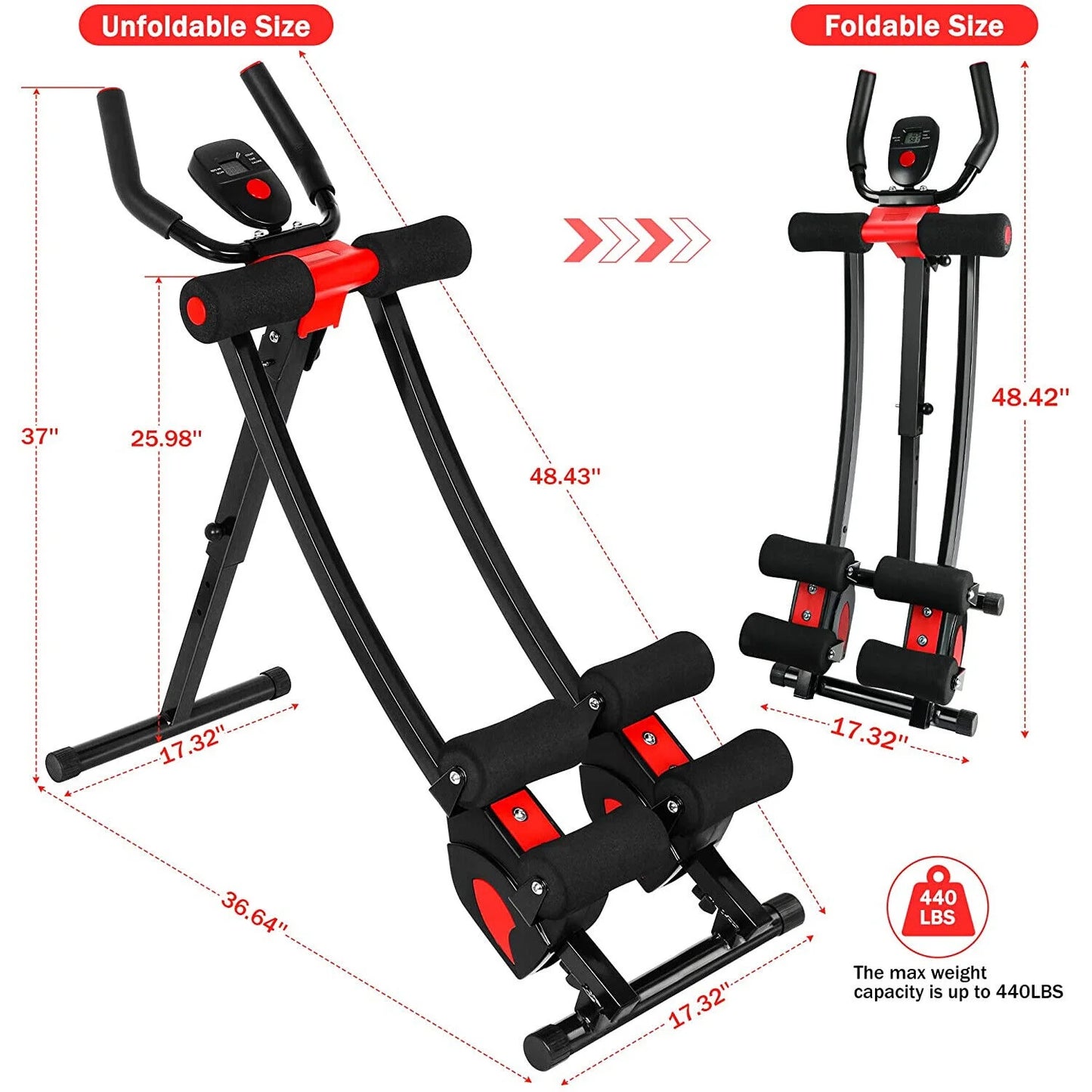 Ab Machine Ab Workout Equipment Workout Equipment Abdominal Trainers for Home Gym Abdominal Trainer Women Exercise Fitness Equipment