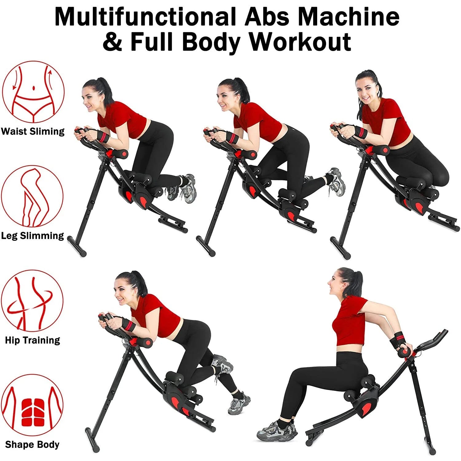 Ab Machine Ab Workout Equipment Workout Equipment Abdominal Trainers for Home Gym Abdominal Trainer Women Exercise Fitness Equipment